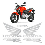 Kit Adesivos Moto Honda Cb 300r Emblemas Resinados Tanque Cor Cromado