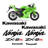 Kit Adesivos Moto Kawasaki Ninja 250r Zx-2r 2010 2011 Preto