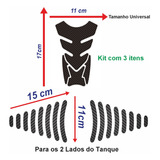 Kit Adesivos Moto Protetor De Tanque Lateral E Tankpad 3d