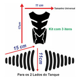 Kit Adesivos Moto Protetor De Tanque Lateral E Tankpad 3d