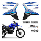 Kit Adesivos Moto Yamaha Lander 250 2021 2022 Azul   Logo
