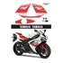 Kit Adesivos Moto Yamaha R1 2008 Branca E Vermelha Ca-00708