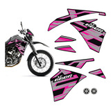 Kit Adesivos Moto Yamaha Xt 660r 2015 2018 Lateral emblemas Cor Moto Preta