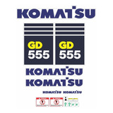 Kit Adesivos Motoniveladora Komatsu Gd555 E