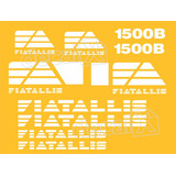 Kit Adesivos Pá Carregadeira Compatível Com Fiatallis 1500b Cor Adesivo Emblema Gráfico 1500 B