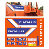 Kit Adesivos Pá Carregadeira Compatível Com Fiatallis Fr120 Cor Adesivo Emblema Gráfico Fr120