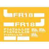 Kit Adesivos Pá Carregadeira Compatível Com Fiatallis Fr18 Cor Adesivo Emblema Gráfico Fr 18