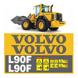 Kit Adesivos Pá Carregadeira Compatível Com Volvo L90f L 90f Cor Adesivo Emblema Gráfico L 90f