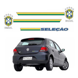 Kit Adesivos Para Volkswagen Gol Seleção 2010 Preto 20738 Cor Preto