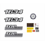 Kit Adesivos Resinado Para Mercedes 1634 Top Brake 18054 Cor Prata
