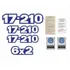 Kit Adesivos Resinado Para Volkswagen 17-210 6x2 17865 Cor Azul