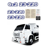 Kit Adesivos Resinado Para Volkswagen 23 220 6x2 17877 Cor Azul