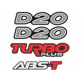 Kit Adesivos Resinados Chevrolet D20 Turbo Blus Abs t