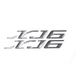 Kit Adesivos Resinados Compatível Xj6 Prata Moto Par R772 Cor Cromado