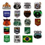 Kit Adesivos Resinados Serras Região Sul Brasil Sp Pr Sc Rs
