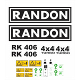 Kit Adesivos Retroescavadeira Randon Rk406 4x4 Ca 00493 Mq Cor