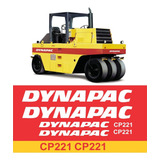 Kit Adesivos Rolo Compactador Compatível Com Dynapac Cp221 Cor Dynapac Cp 221