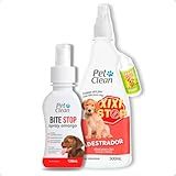 Kit Adestramento Educador Bite Stop 120ml Anti Mordida Adestrador Sanitário Xixi Stop 500ml Não Pode Pet Clean