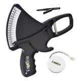 Kit Adipômetro Plicômetro Medidor De Gordura Corporal Com Trena E Caneta Fitmetria