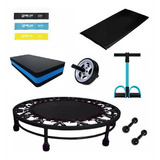 Kit Aeróbico Jump colchonete roda extensor mini Band Halter