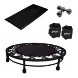 Kit Aeróbico Mini Jump colchonete caneleira 2 Kg halter 4kg