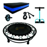 Kit Aeróbico Mini Jump Roda Abdômen extensor corda step