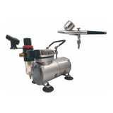 Kit Aerografico Profissional Compressor Ar Aerógrafo 0 3mm