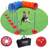 Kit Agility Tunel 2m  5 Balizas  Salto  Bolsa Para Balizas