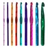 Kit Agulha Crochê Acrílico Círculo 9 Un Colorida 3mm A 12mm