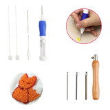 Kit Agulha Magica Bordado Borda Ponto Russo Agulha Madeira