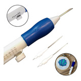 Kit Agulha Mágica Caneta Ponto Russo Bordar Artesanato