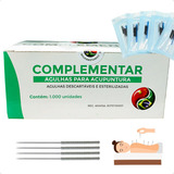 Kit Agulhas Acupuntura 25x30 Prata Cx C 1000 Anvisa Atacado 