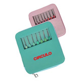 Kit Agulhas Crochê 9 Unidades Cabo Emborrachado Soft Círculo Cor Verde