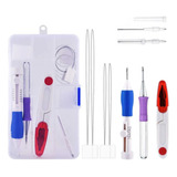 Kit Agulhas Mágica Caneta Para Bordar Ponto Russo