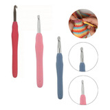 Kit Agulhas Para Croche 3un Cabo Emborrachado 6mm 7mm E 8mm