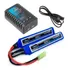 Kit Airsoft Carregador Balanceador L3 + Bateria Lipo 7,4v 2s 1100mah 20c Aeg M4 Rifle Leão Mini Tamiya Arma Elétrico