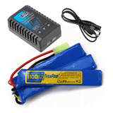 Kit Airsoft Carregador Bateria Lipo 1100mah 3s 11 1v 20c Voltagem De Entrada 110v 220v bivolt 
