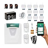 Kit Alarme Residencial Wifi Compatec AW3 12 Sensores 3 Controles Bateria Sirene Aplicativo