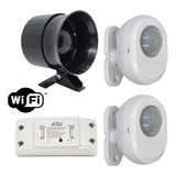 Kit Alarme Wifi 2xsensor Presença Sirene