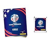 Kit Álbum Brochura Papel Cartão Copa América USA 2024   20 Envelopes Lacrados  100 Figurinhas 