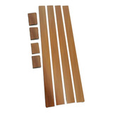 Kit Alçapão Moldura Forro Pvc 80x80 Cerejeira
