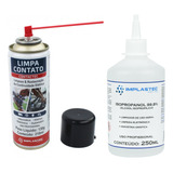 Kit Alcool Isopropilico E Limpa Contato Limpeza