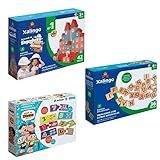 Kit Alfabetização Brinquedo Pedagógico Educativos Em Madeira Blocos Alfabeto E Números