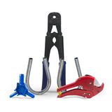 Kit Alicate Água E Gás 16 20mm 2 Molas Escareador tesoura