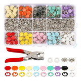 Kit Alicate Aplicador Botao Pressao Tic Tac 200 Botões