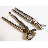 Kit Alicate Bico D Jacare E Turques D Mola Aço Inox Casquear