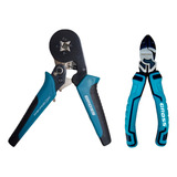 Kit Alicate Crimpador Terminal Ilhos Corte Diagonal 150mm