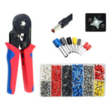 Kit Alicate Crimpar 1200 Terminal Ilhós 0 25 A 10mm Fio
