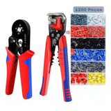 Kit Alicate Crimpar Box Com 1200 Terminal Ilhós 0 25 A 10mm