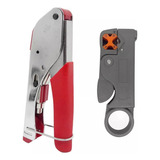 Kit Alicate Crimpar Decapador Cabo Coaxial Antena Barato